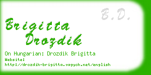 brigitta drozdik business card